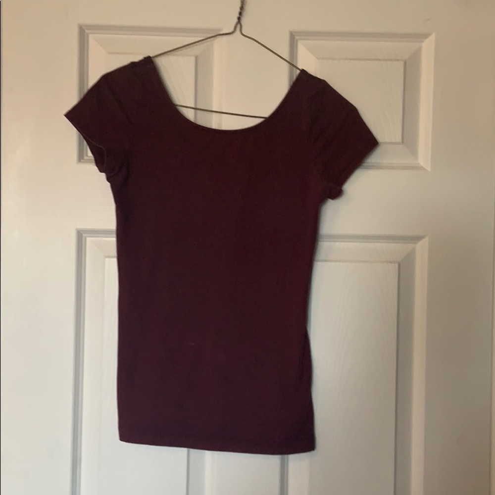 Burgundy too with lace open back